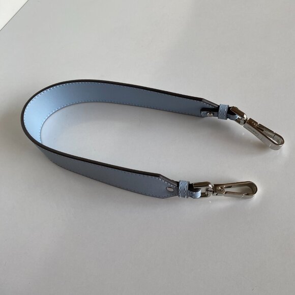 Calvin Klein Logo Silver Light Blue Leather Handler Replacement Strap - Picture 7 of 7